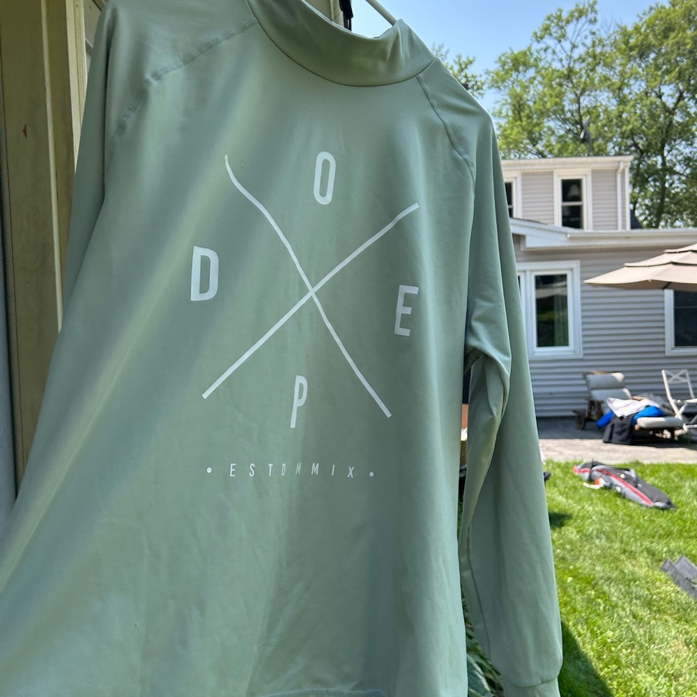 DOPE Olive Green Graphic Top